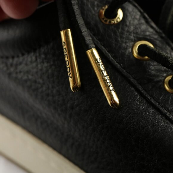 Sperry Womens Anchor Plushwave Sneaker Size 11 Black Leather Lace Up Shoes Low - Picture 12 of 14